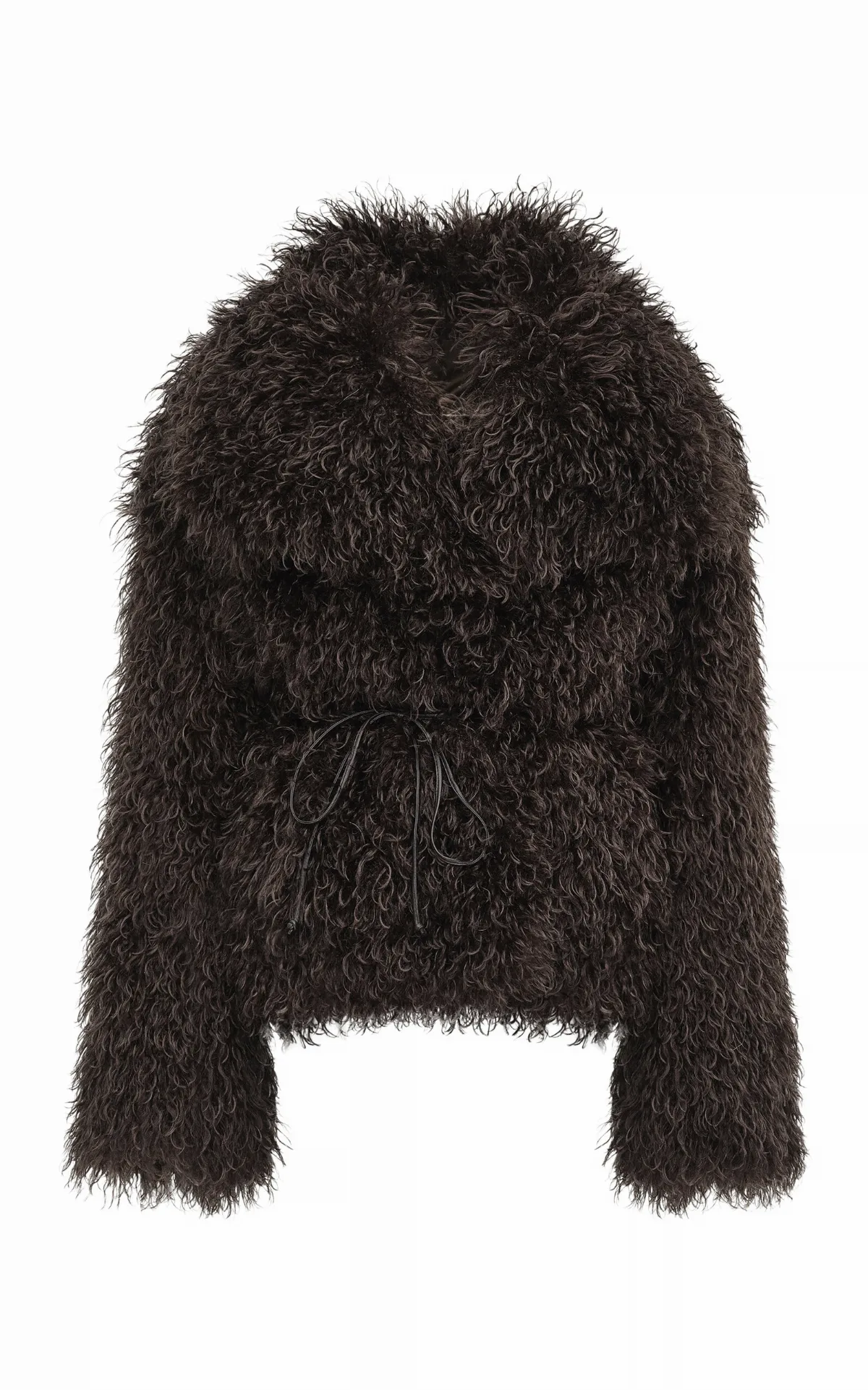 Hathi Belted Faux-Fur Jacket by Source Unknown