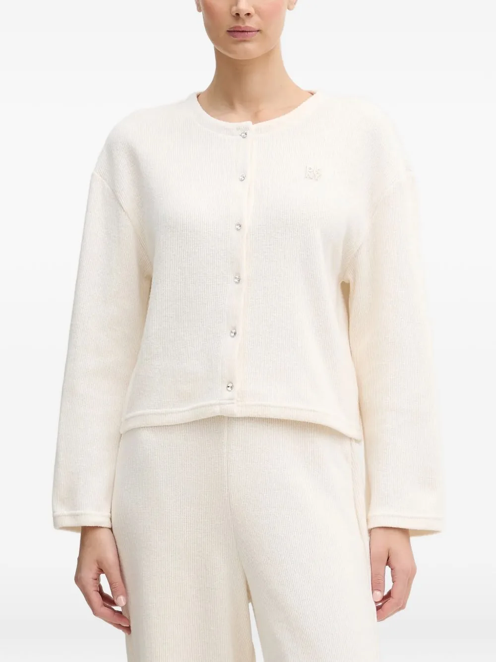Embellished Button Cardigan by DKNY