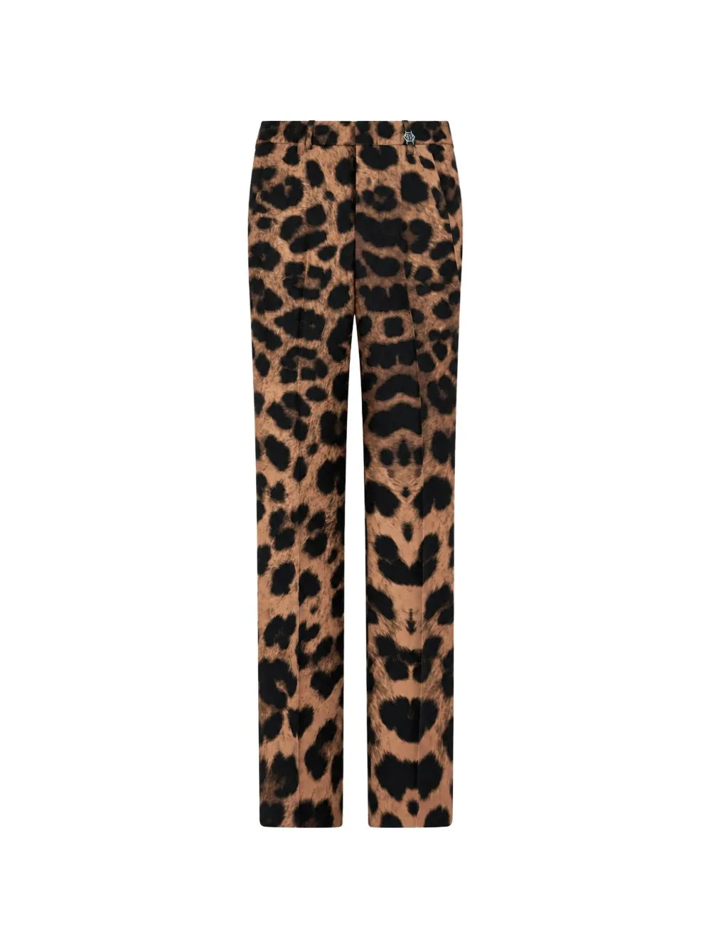 Leopard Trousers Straight Fit by Philipp Plein