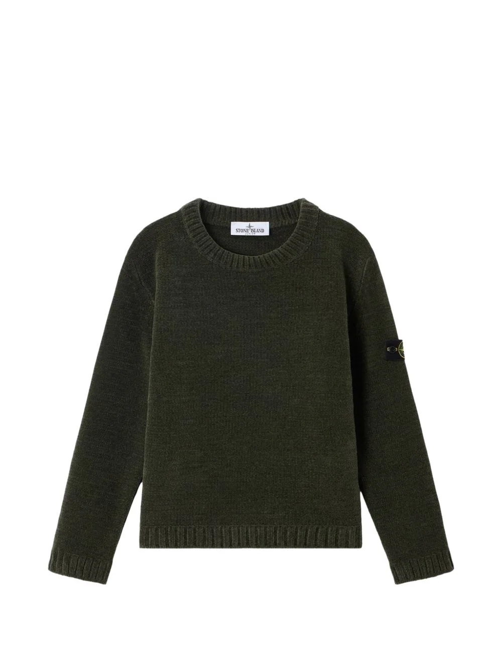 Logo-Patch Knit Sweater by Stone Island Junior