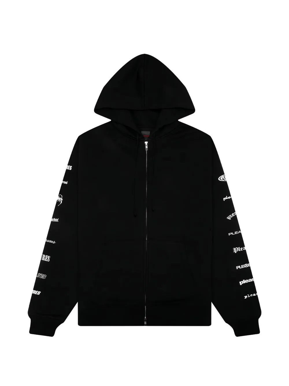 Wordmark Zip Hoodie by Pleasures