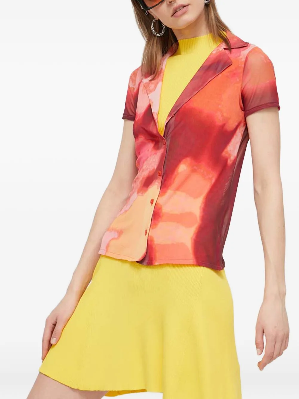 Short-Sleeved Printed Blouse by Desigual