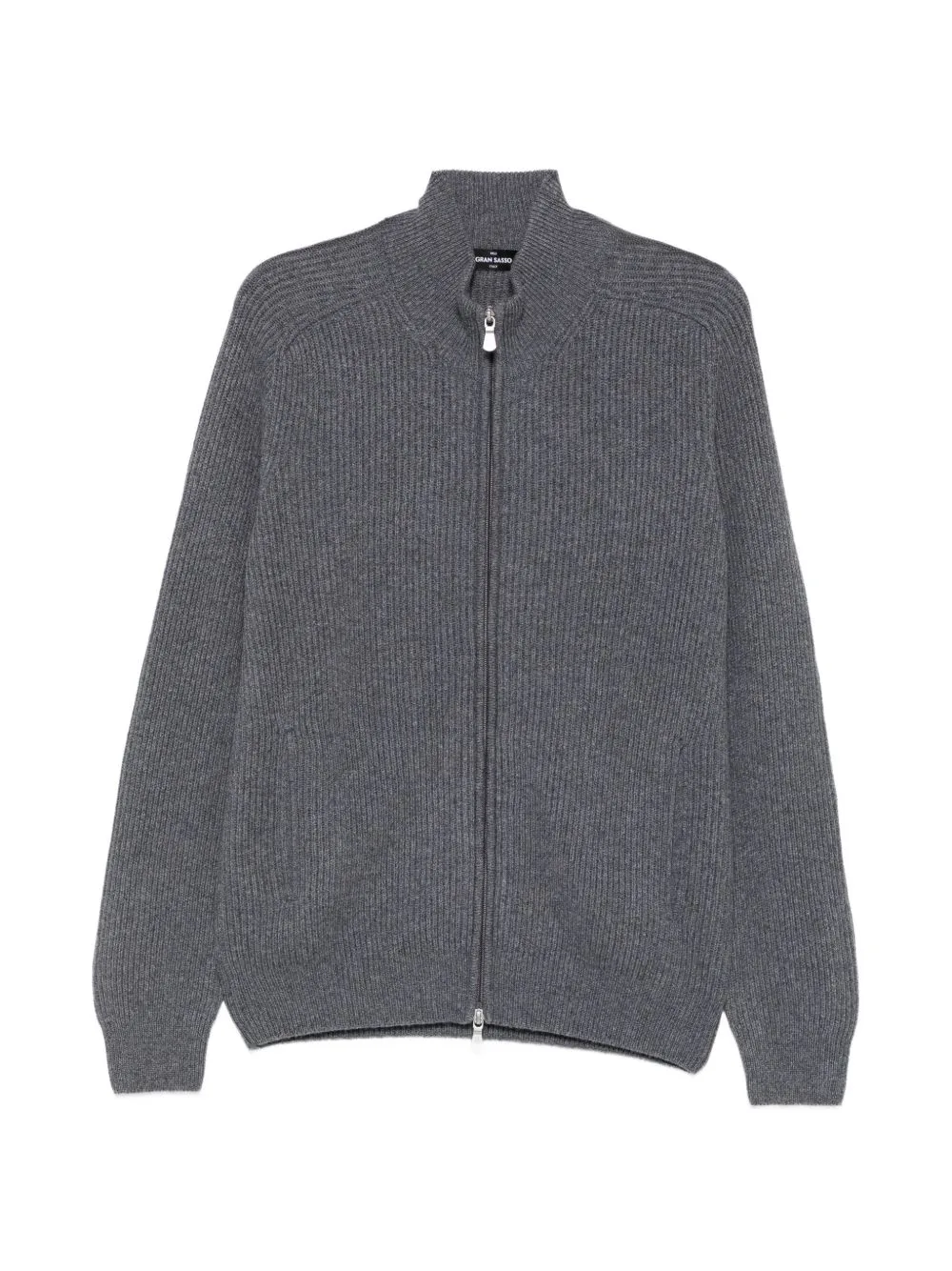 Ribbed-Knit Zip-Up Sweater by Gran Sasso