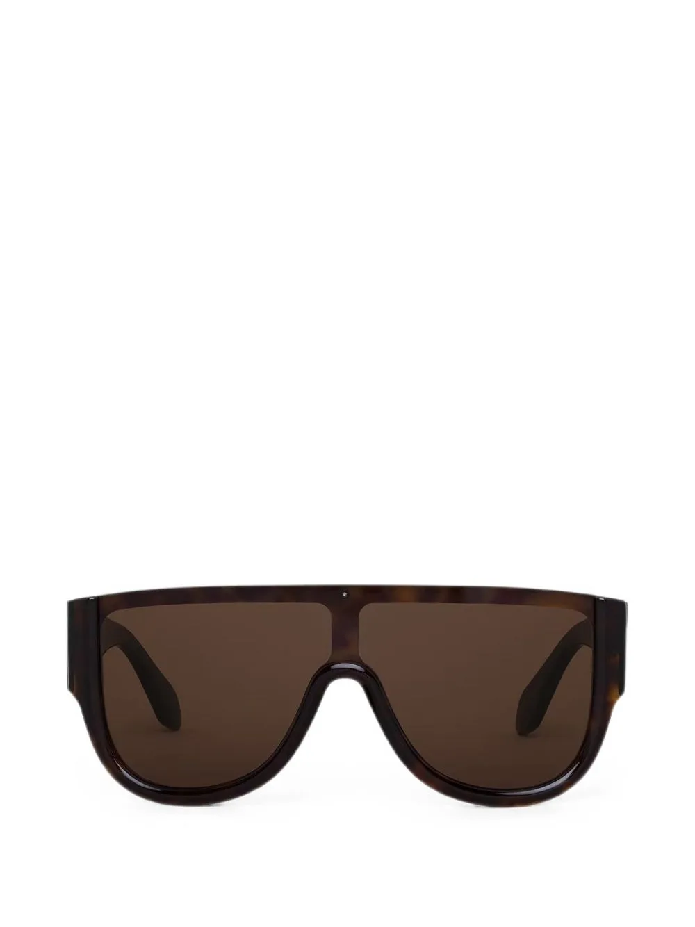 Tortoiseshell-Effect Shield-Frame Sunglasses by Alaia Eyewear
