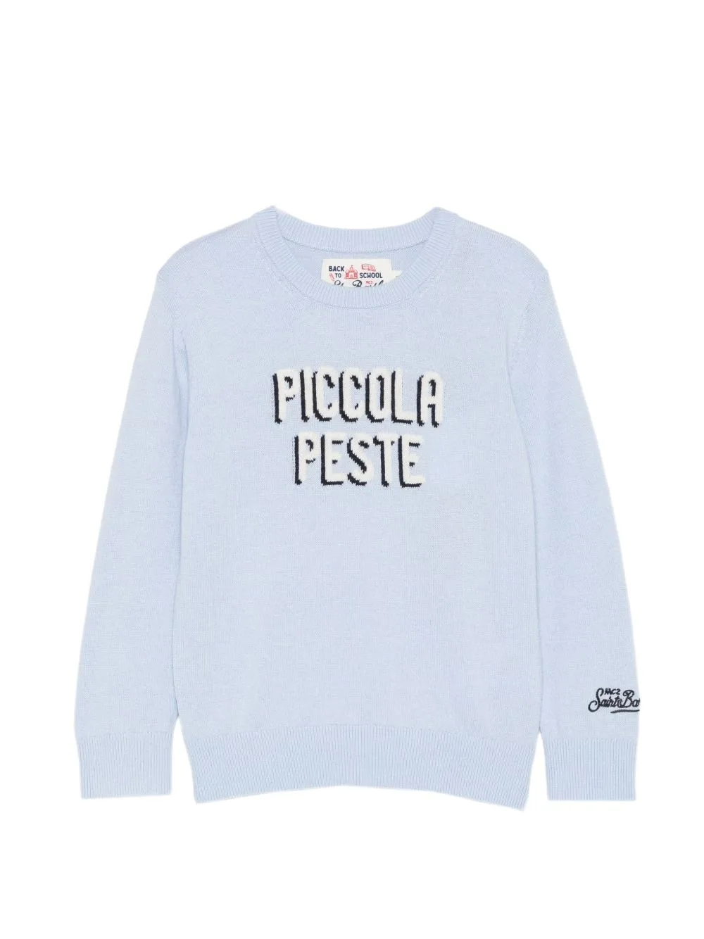 Douglas Slogan-Intarsia Sweater by MC2 Saint Barth Kids