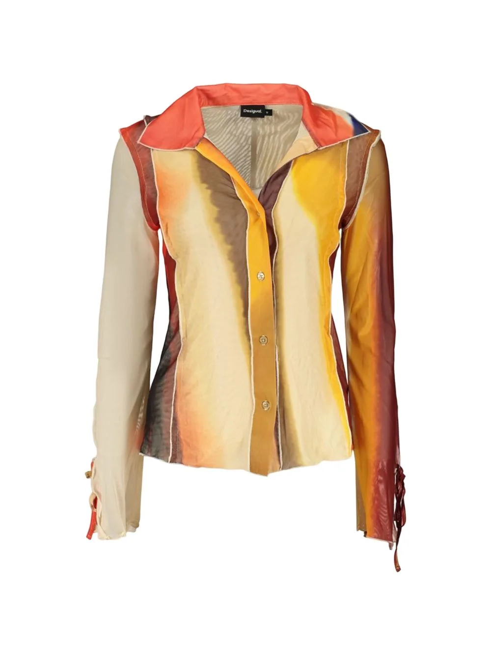 Desigual x M. Christian Lacroix Abstract-Print Mesh Shirt by Desigual