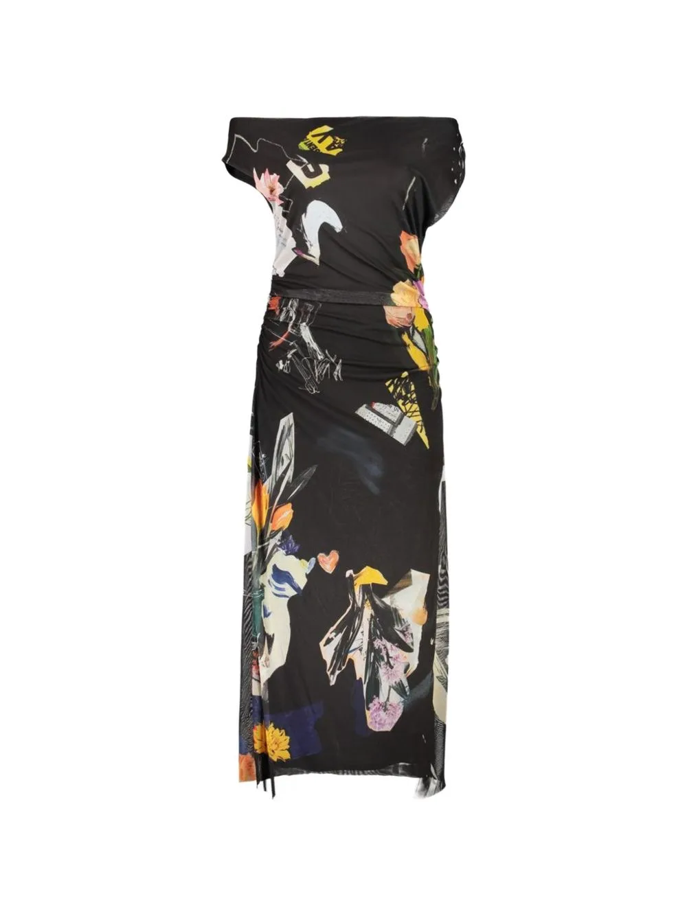 Floral-Print Ruched Maxi Dress by Desigual