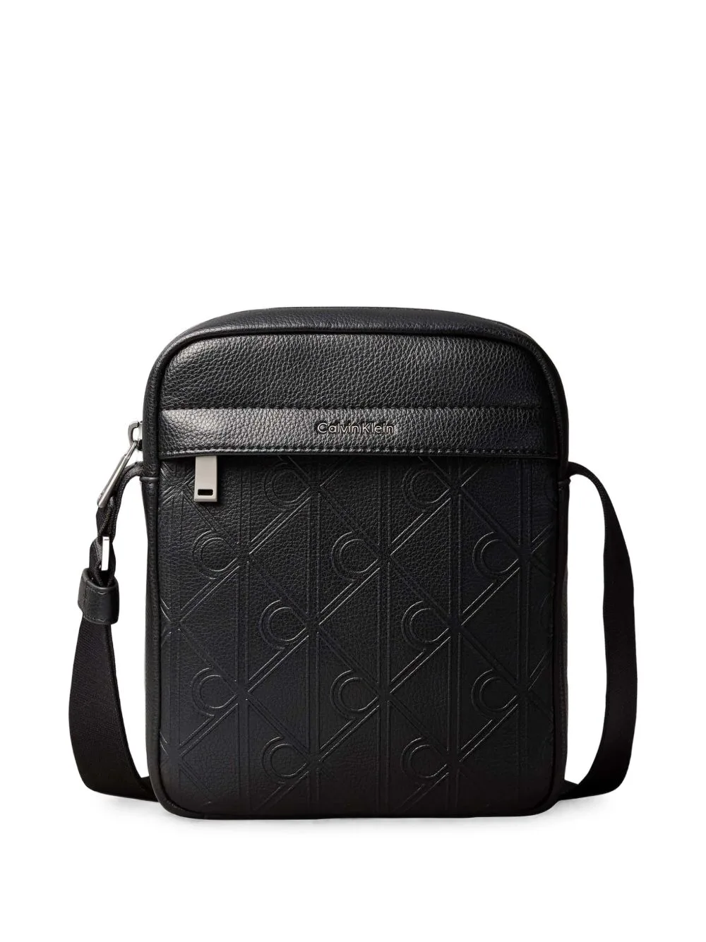 Monogram-Embossed Messenger Bag by Calvin Klein