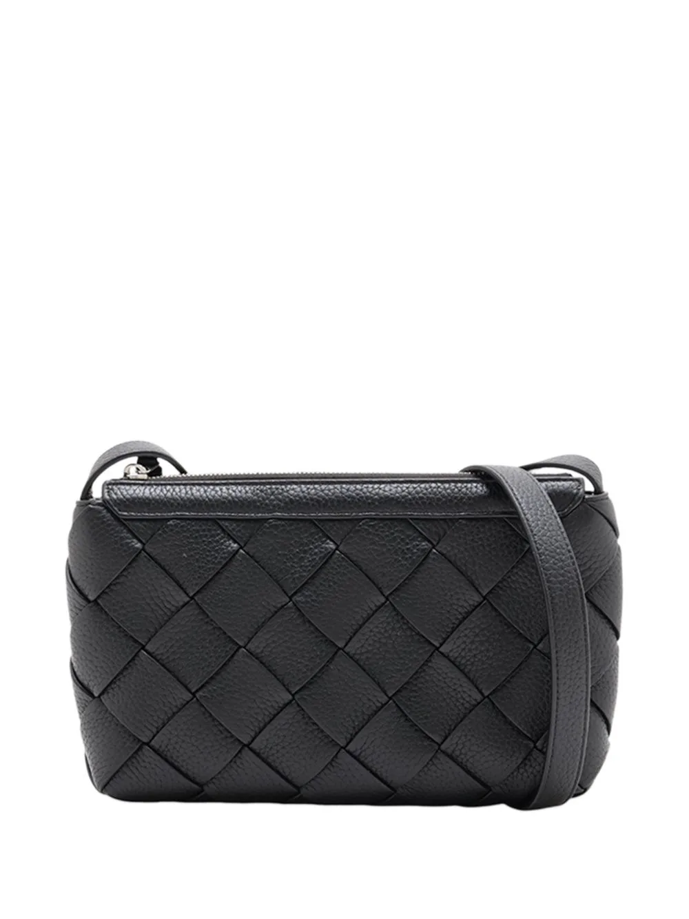 2000-2026 Grained Calfskin Intreccio Diago Crossbody Bag by Bottega Veneta Pre-Owned