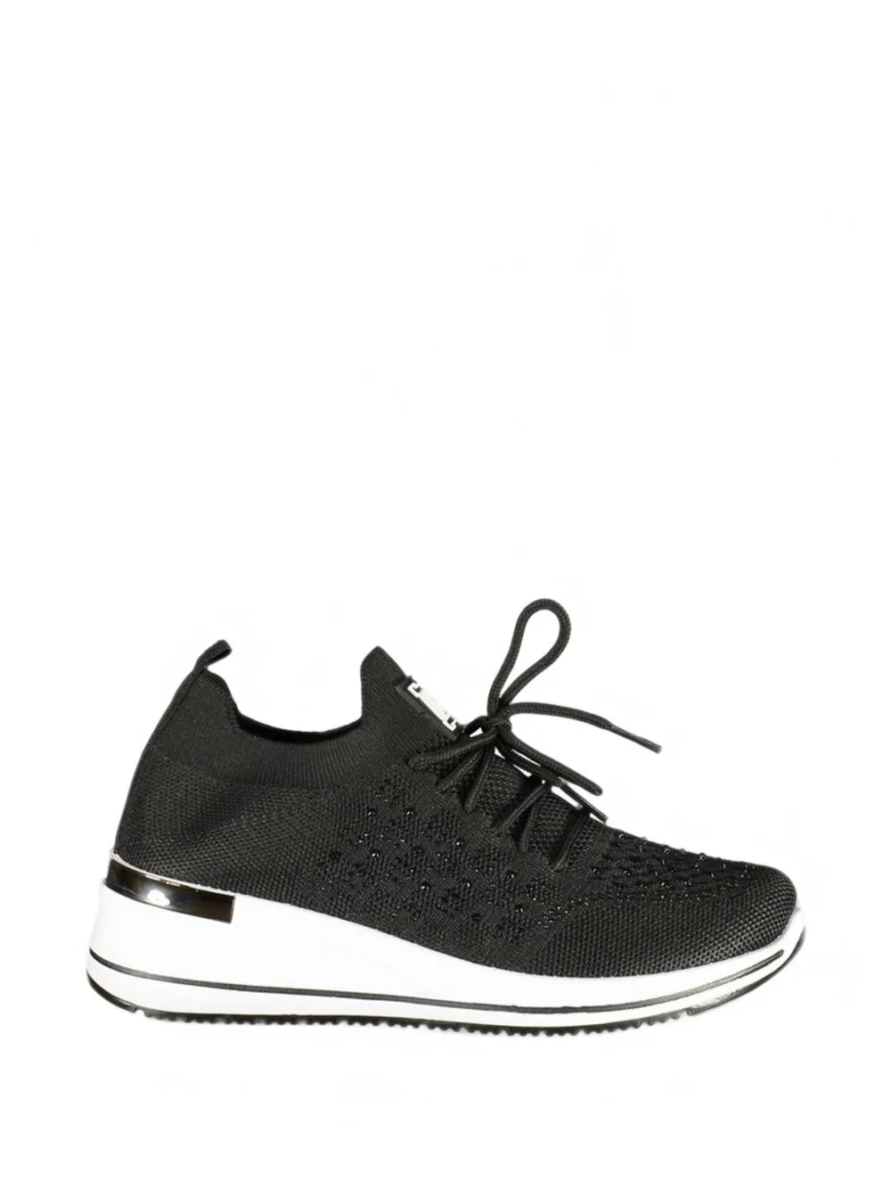 Crystal-Embellished Logo-Plaque Sneakers by Laura Biagiotti