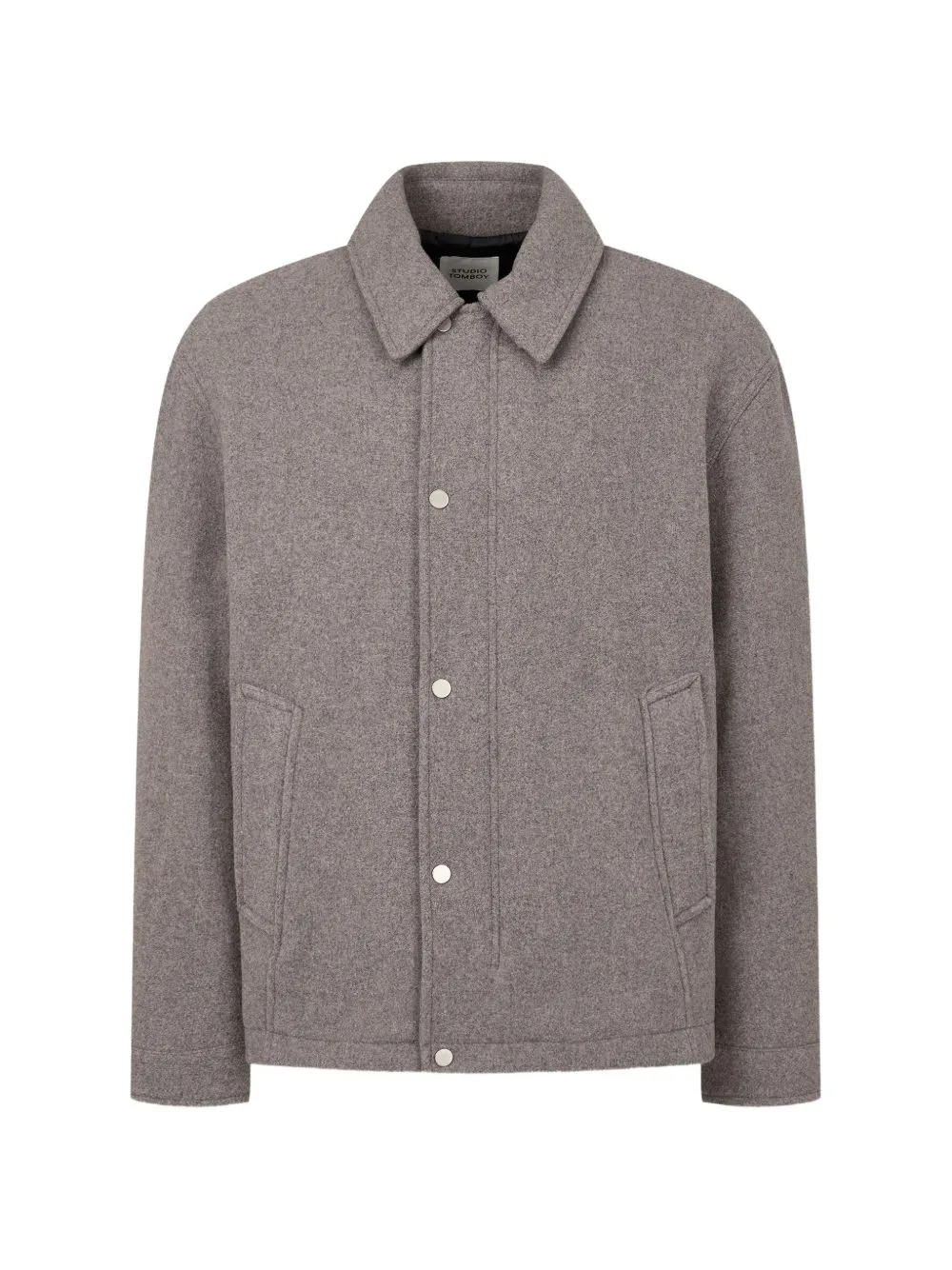 Snap-Fastening Zip-Detail Jacket by TOMBOY