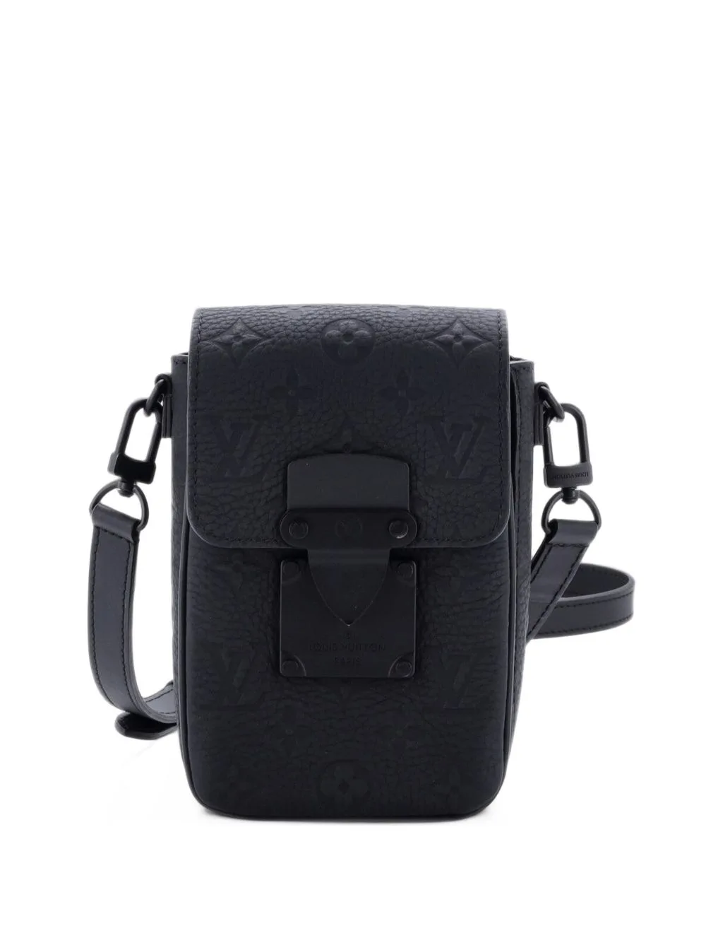 S Lock Vertical Wearable Wallet Monogram Taurillon Leather Crossbody Bag