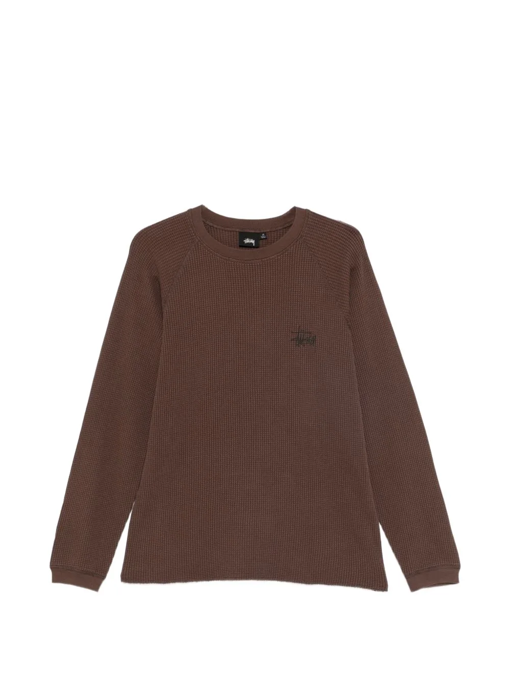 Waffle-Knit Logo-Print Sweater by Stüssy