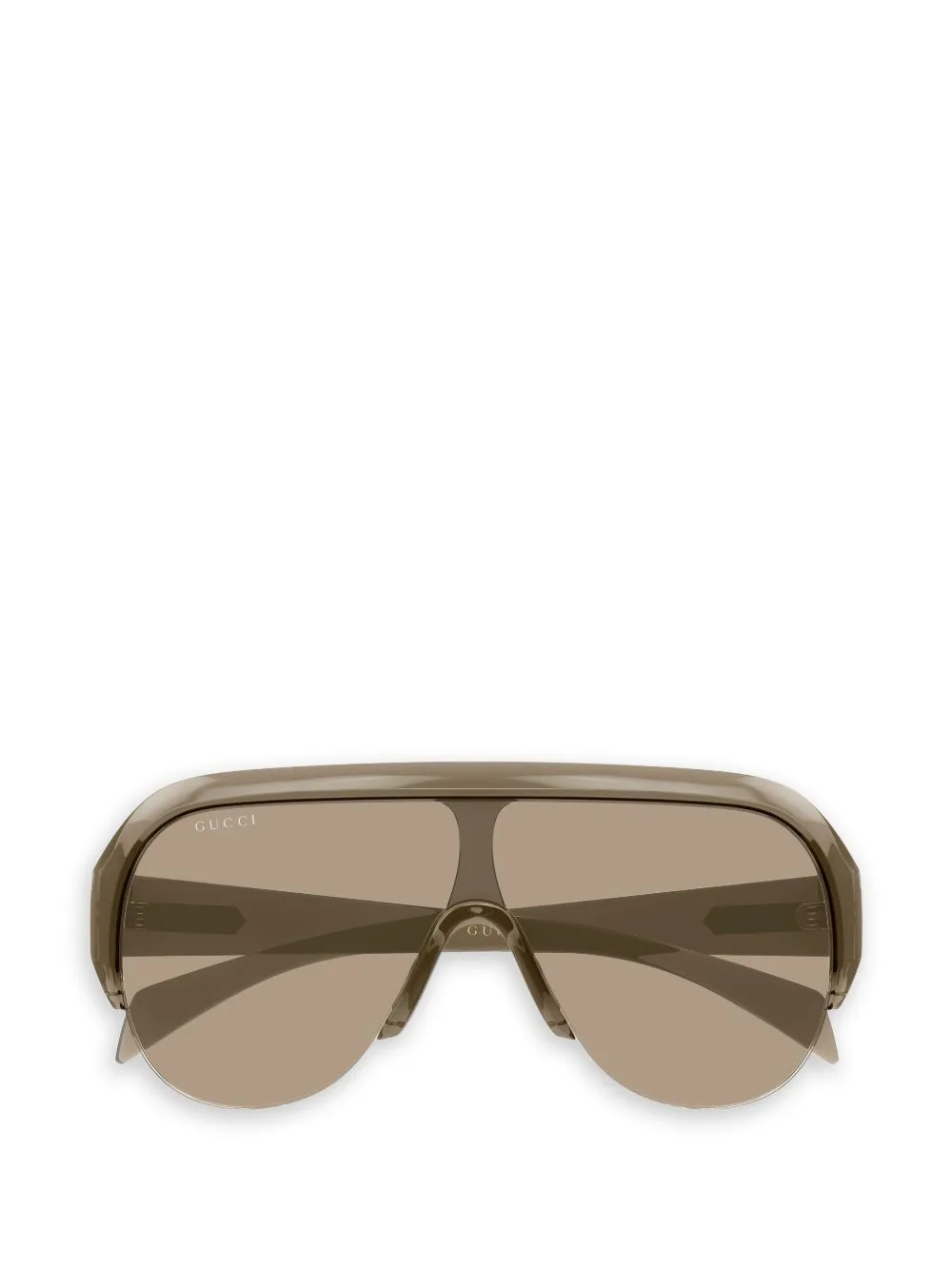 Shield-Frame Pilot-Style Sunglasses by Gucci Eyewear