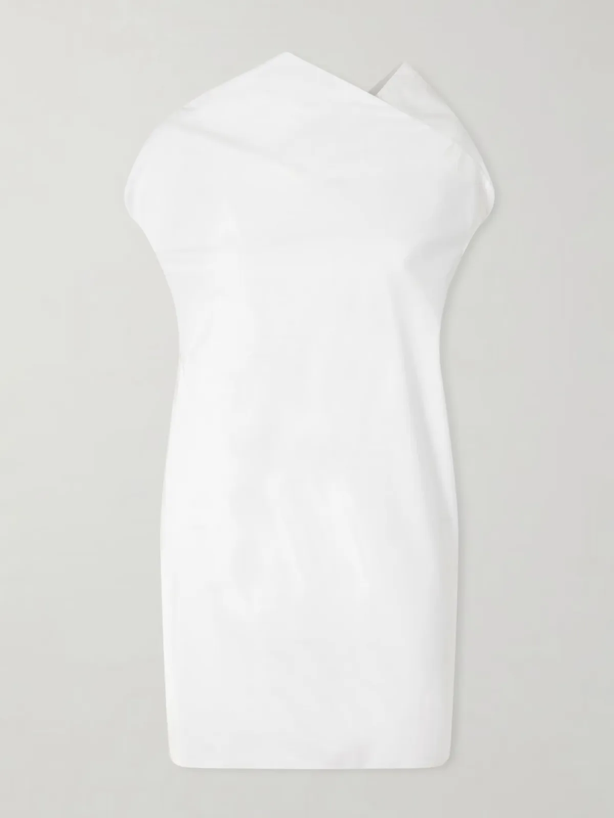 - Tatia Draped Cotton-poplin Mini Dress -