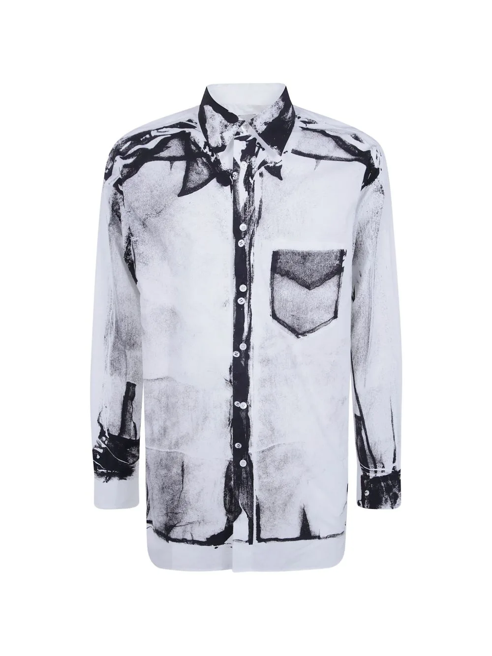 Graphic-Print Chest-Pocket Shirt by Paul Smith