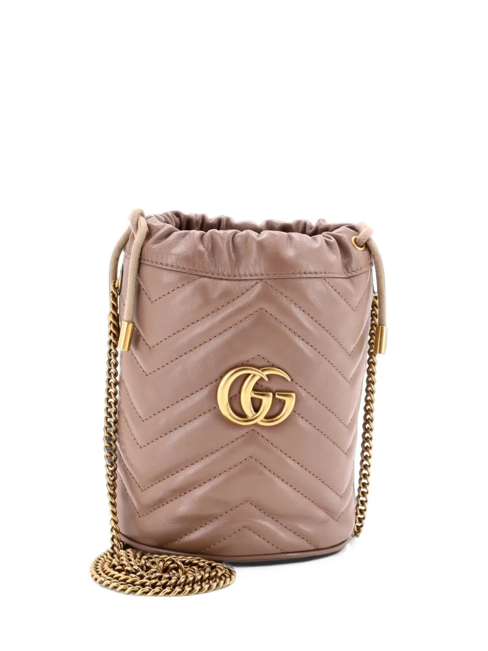 GG Marmont Matelasse Leather Mini Bucket Bag by Gucci Pre-Owned