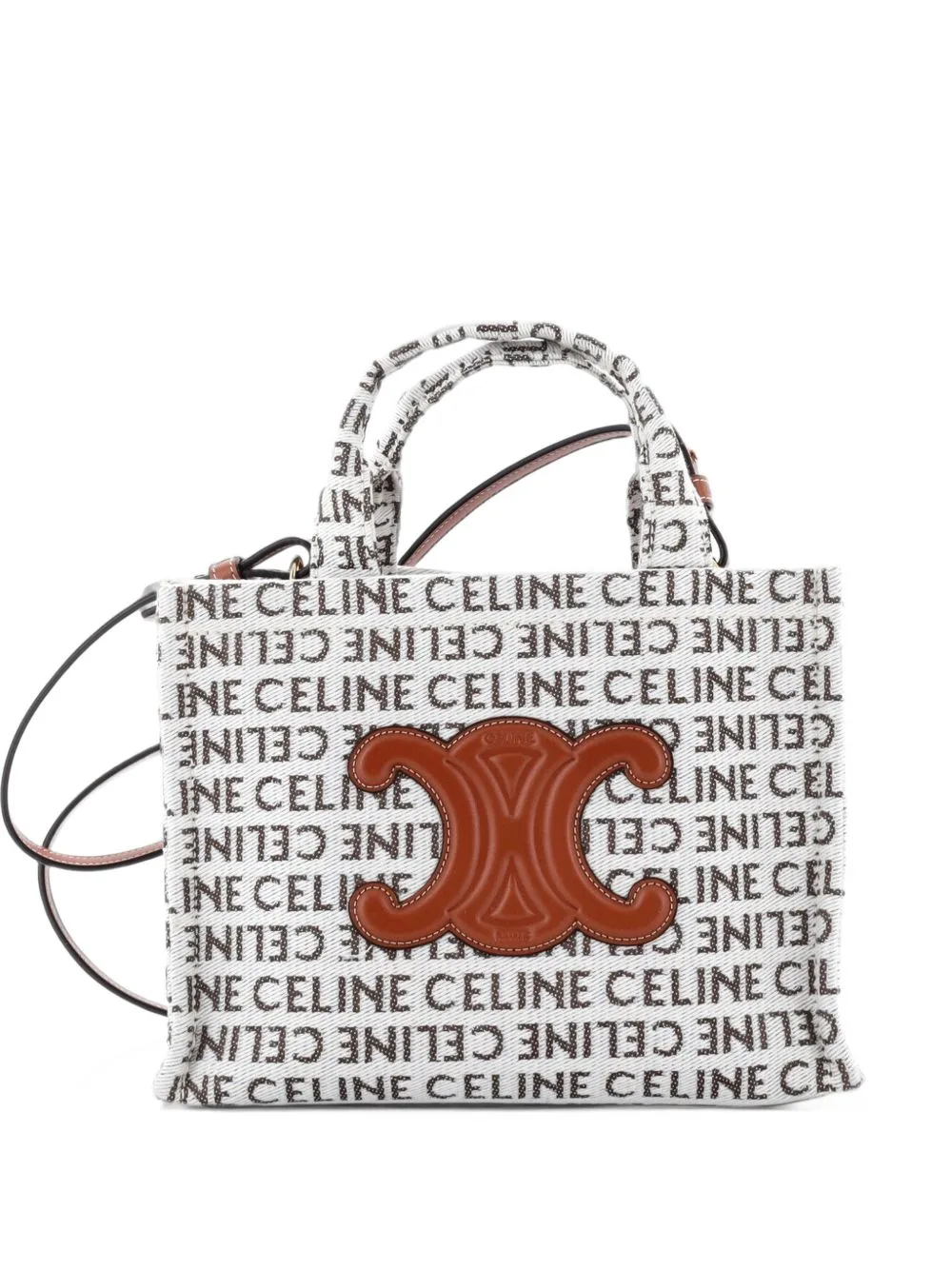 Cabas Thais Printed Canvas Small Tote Bag by Celine Pre-Owned