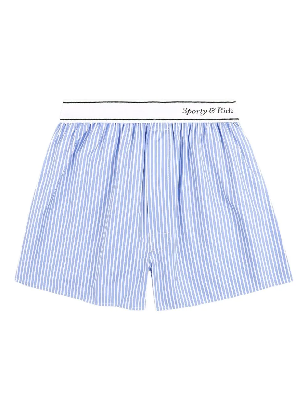 Italic-Logo Striped-Pattern Boxer Shorts by Sporty & Rich