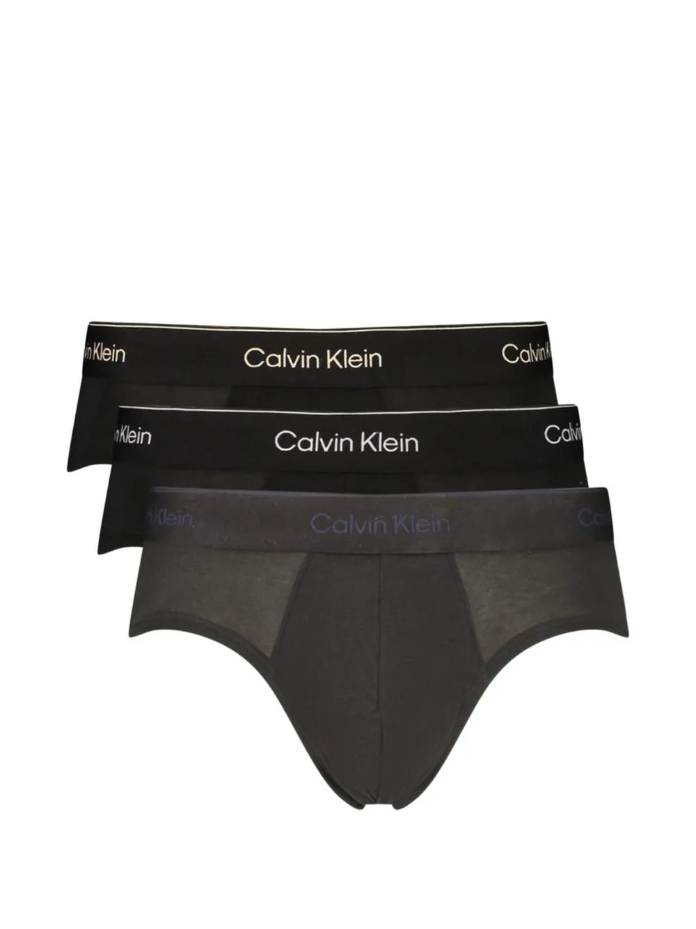 Logo-Waistband Cotton Briefs (set of Three) by Calvin Klein