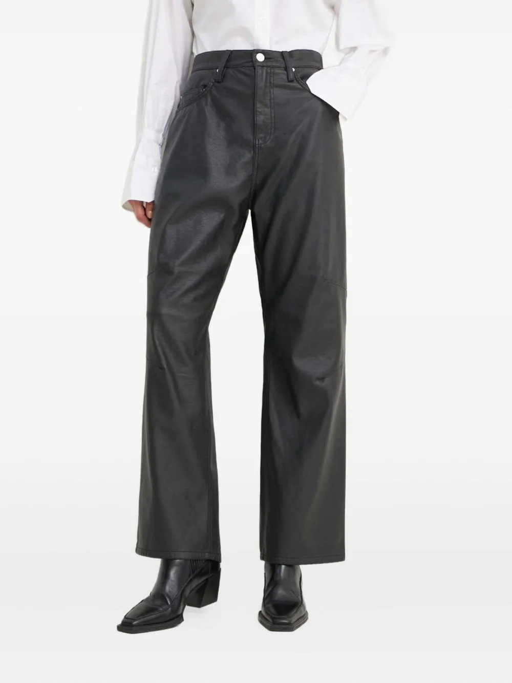 Pockets Leather Trousers by Won Hundred