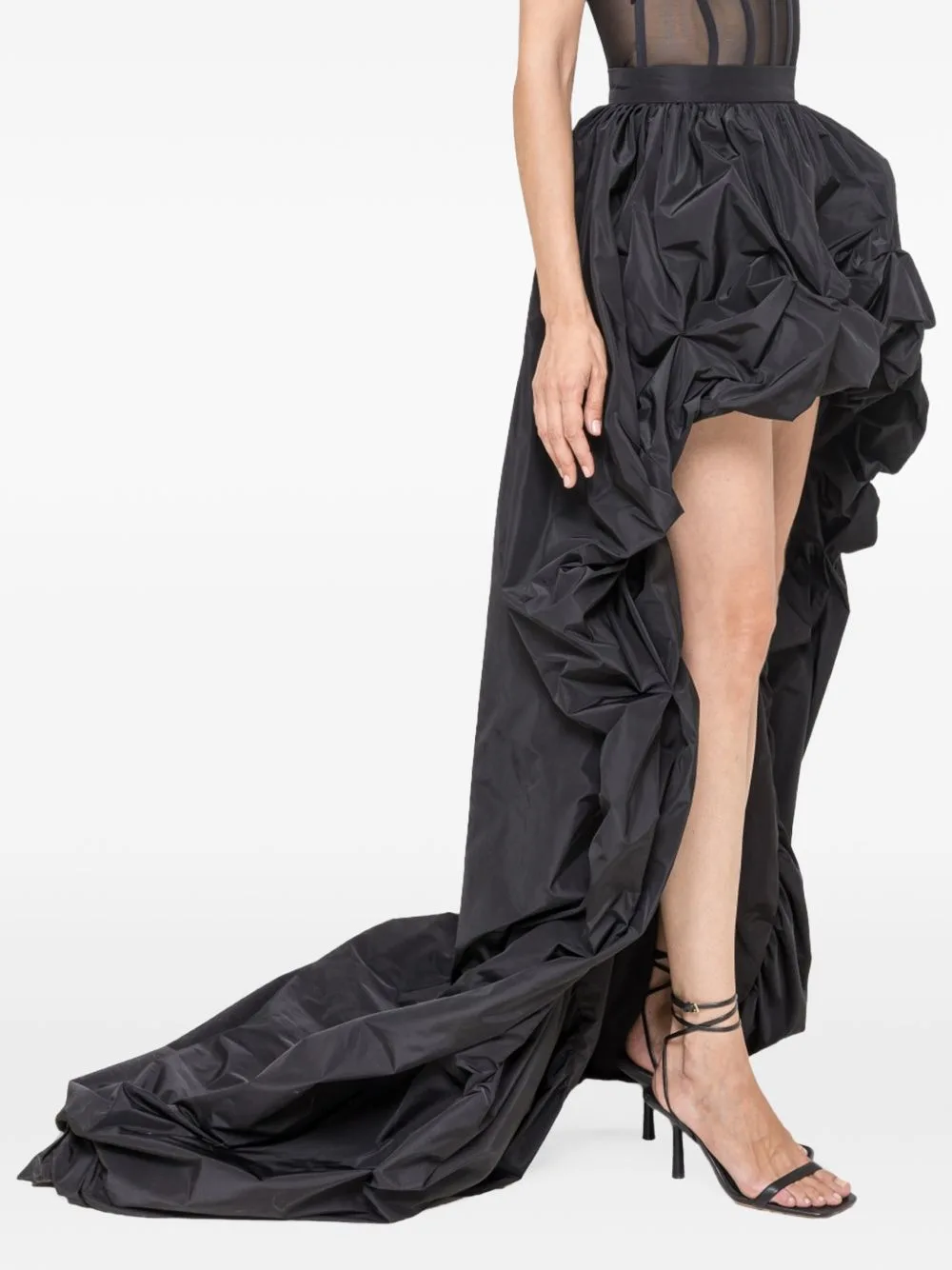 Asymmetric Taffeta Skirt by NISSA