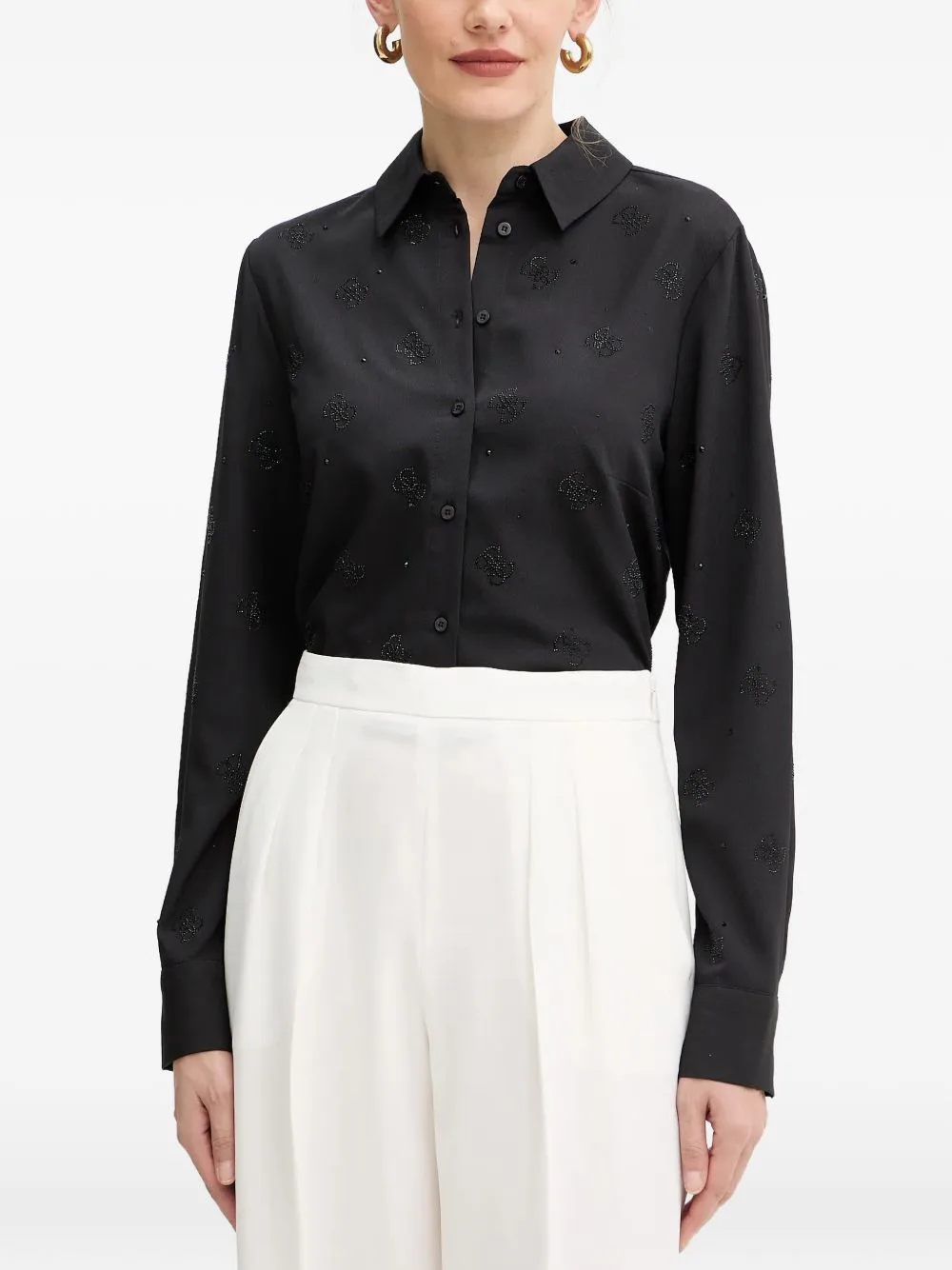 Beaded Collared Blouse by GUESS USA