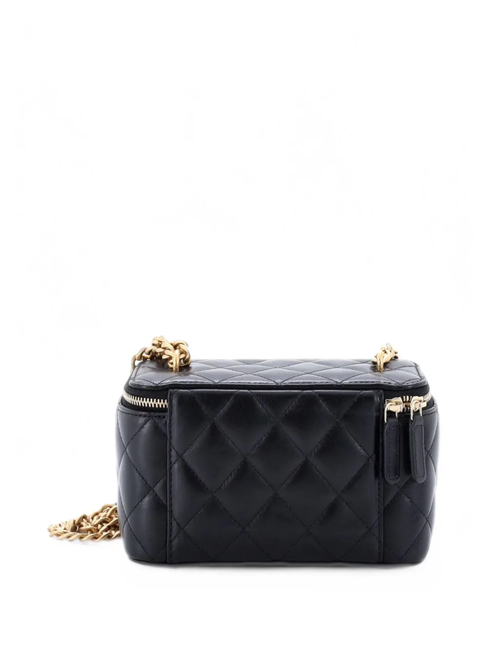 All Slide Long Vanity Case with Chain Quilted Lambskin Small Crossbody Bag by CHANEL Pre-Owned