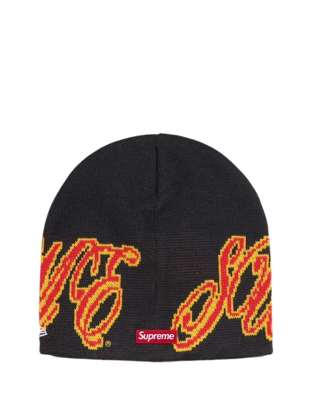 Supreme x New Era Logo-Patch Beanie Hat by Supreme