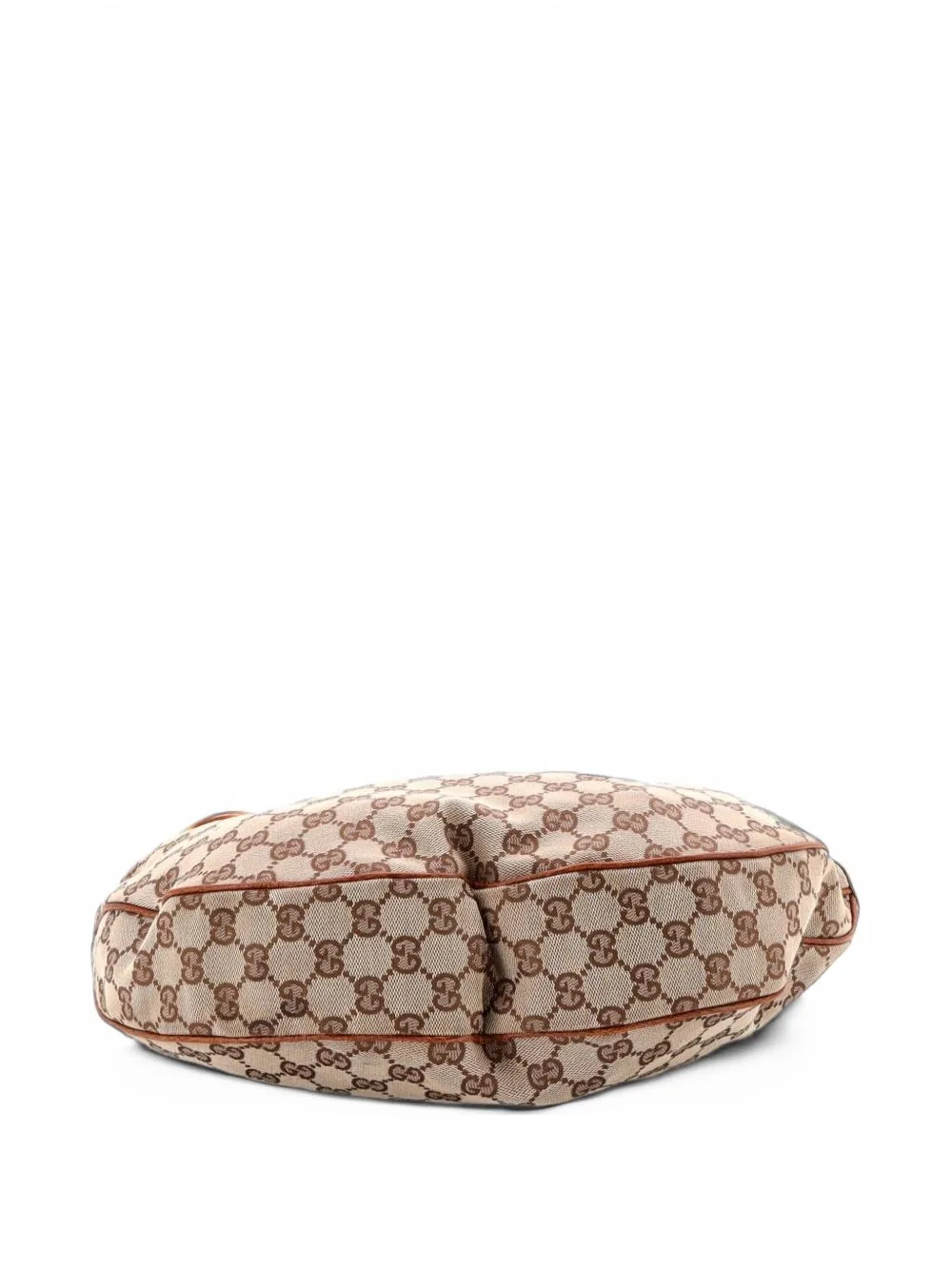 Bamboo Ring Half Moon Web GG Canvas Medium Hobo Bag by Gucci Pre-Owned