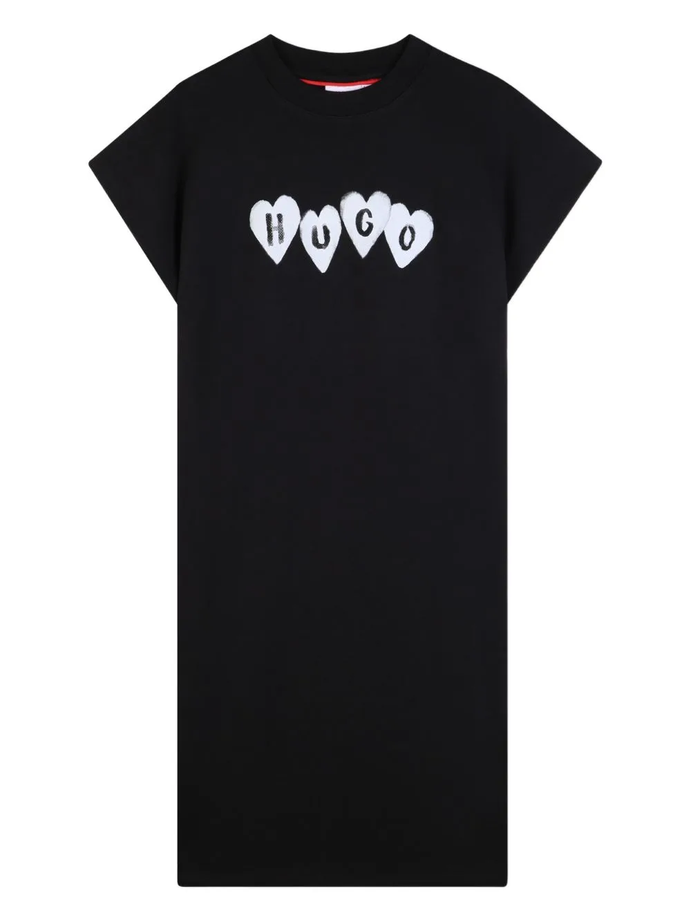 Hearts-Graphic T-Shirt Dress by HUGO KIDS