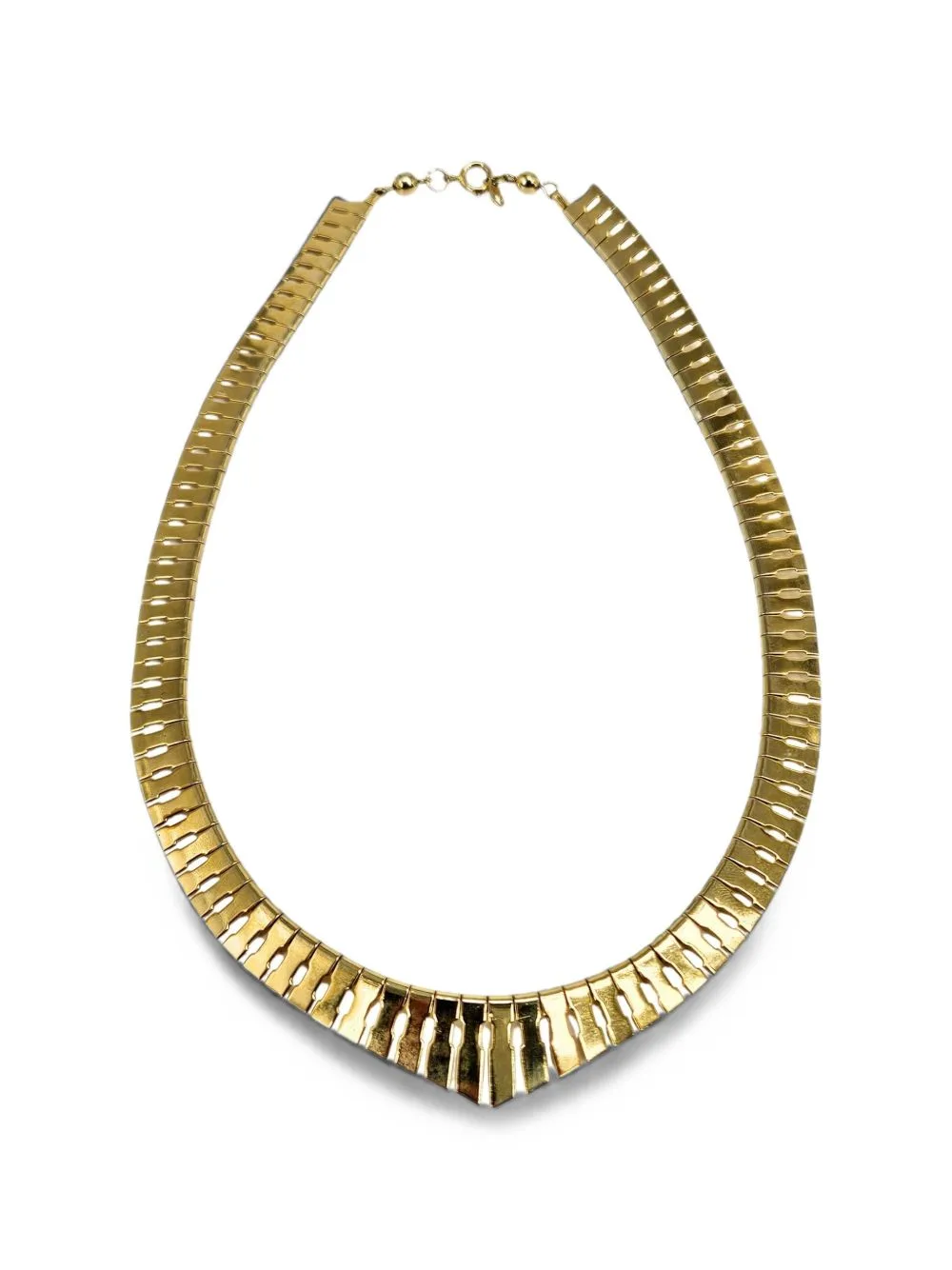 1970 Egyptian Influence Gold Necklace by Madison Maison