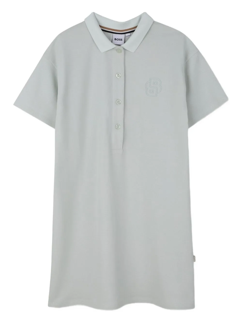 Logo-Embroidered Short-Sleeve Dress by BOSS Kidswear