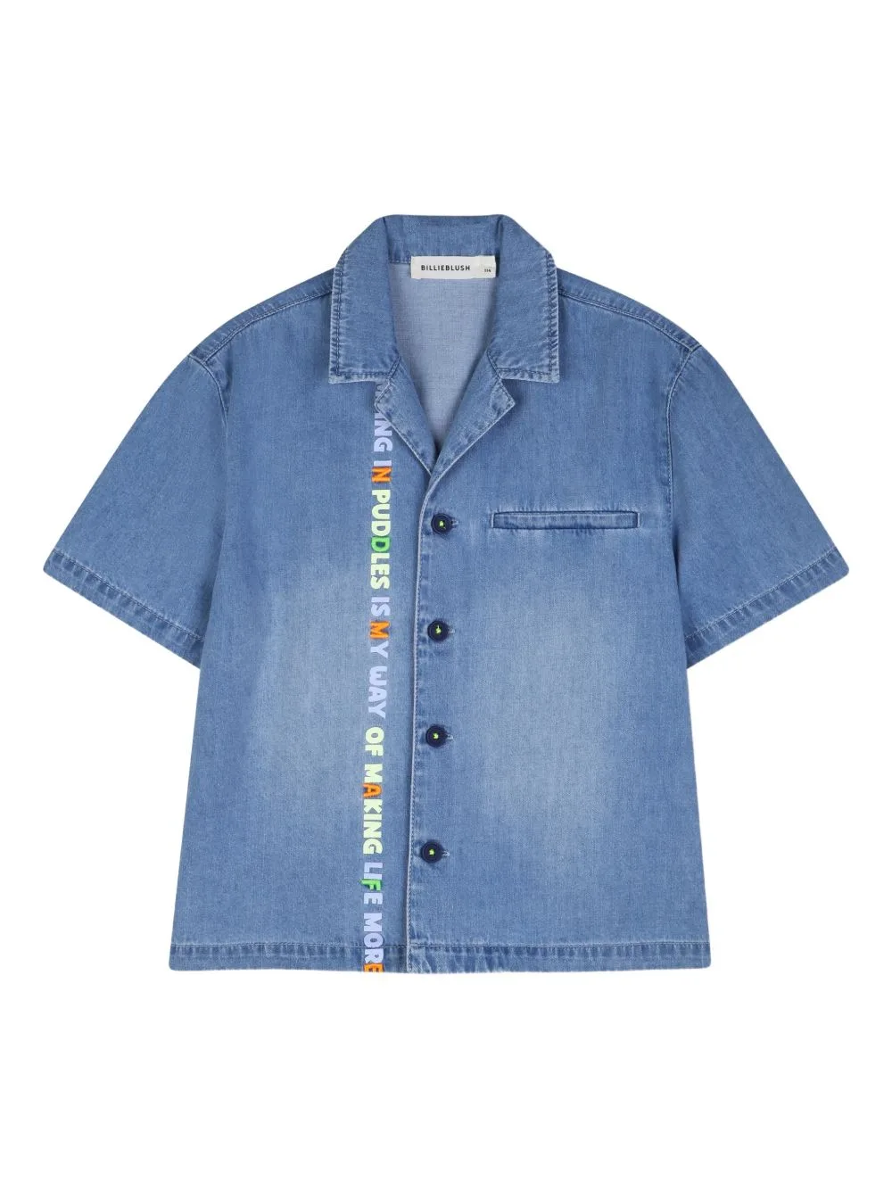 Buttoned Short-Sleeve Shirt by Billieblush