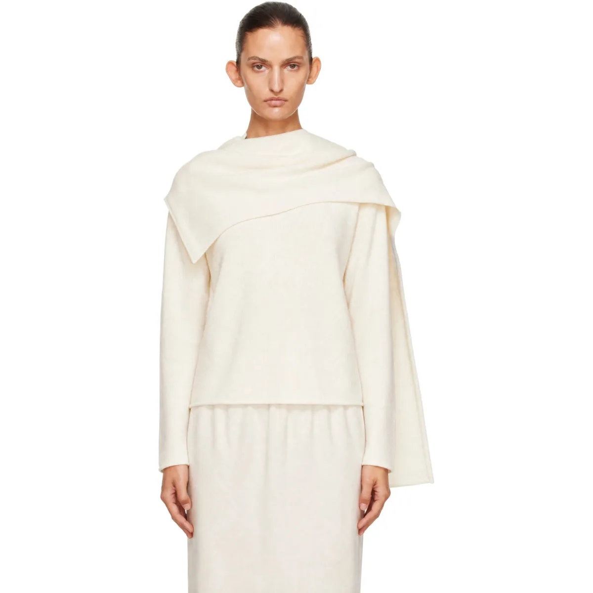Frances Cashmere Scarf Sweater by Loulou de Saison