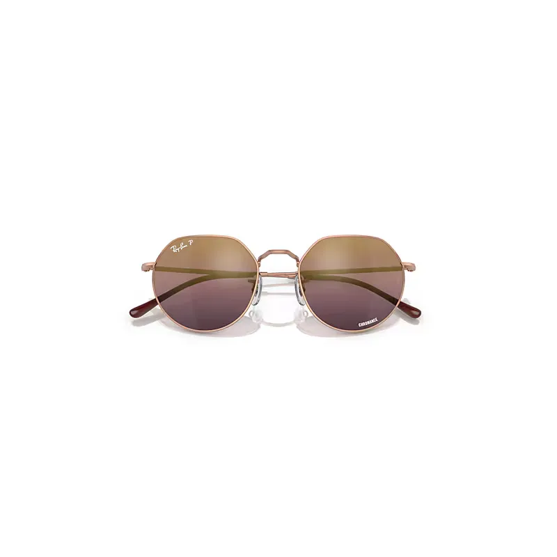 Jack Polarized+ Lenses Sunglasses Rose Gold Frame Red Lenses Polarized by Ray-Ban