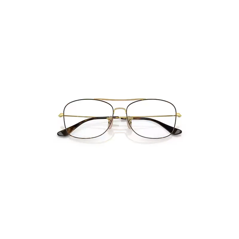 Rb6499 Optics Eyeglasses Gold Frame Clear Lenses Polarized by Ray-Ban
