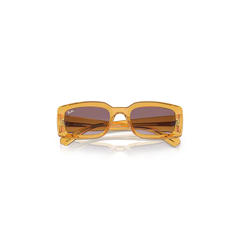 Kiliane Bio-Based Sunglasses Transparent Yellow Frame Solid Color Lenses by Ray-Ban