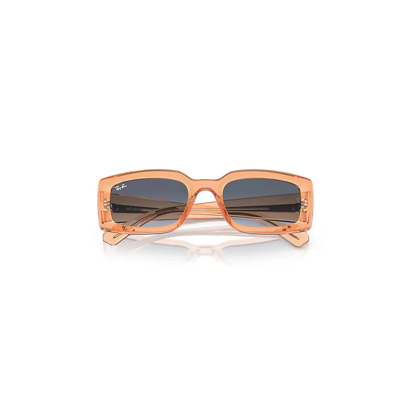 Kiliane Bio-Based Sunglasses Transparent Orange Frame Blue Lenses by Ray-Ban