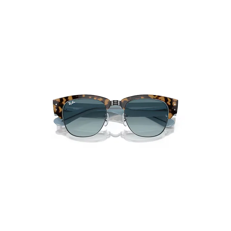 Mega Clubmaster Sunglasses Havana on Light Blue Frame Blue Lenses