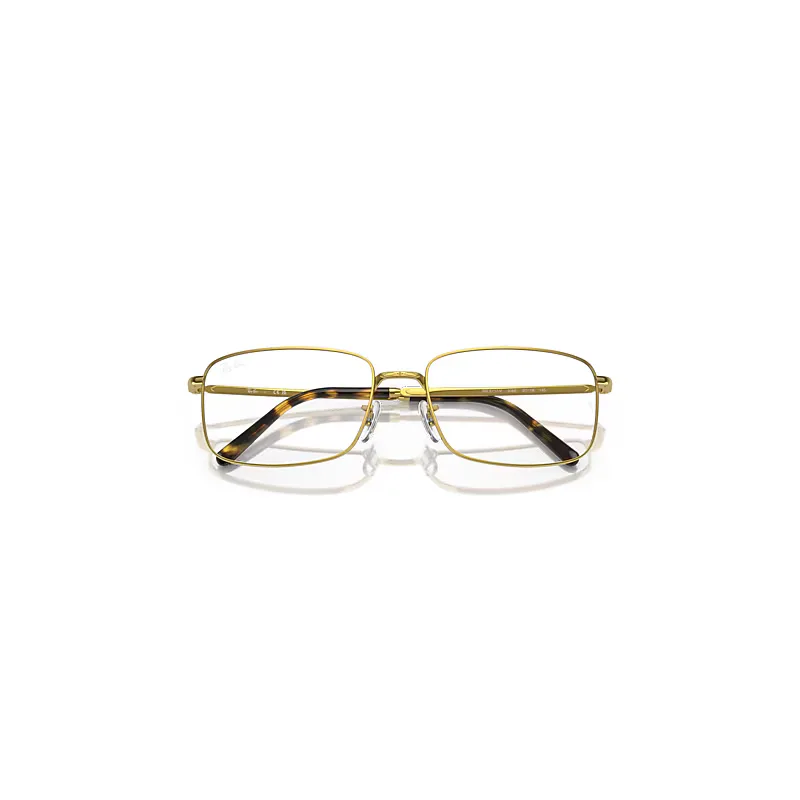 Rb3717 Optics Eyeglasses Gold Frame Clear Lenses Polarized by Ray-Ban