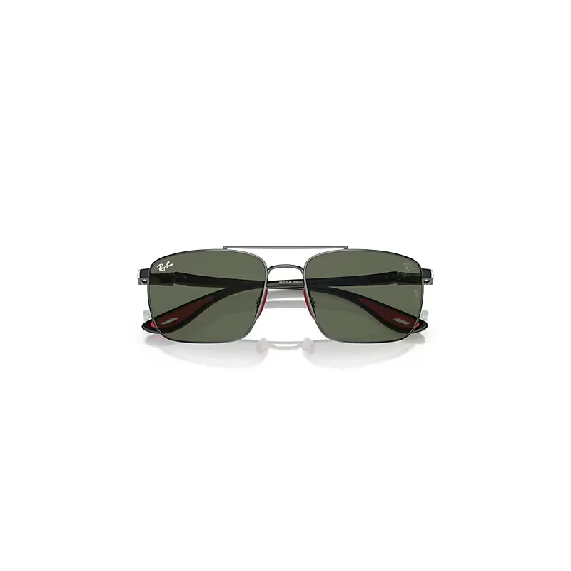 Rb3715m Scuderia Ferrari Collection Sunglasses Black Frame Green Lenses by Ray-Ban
