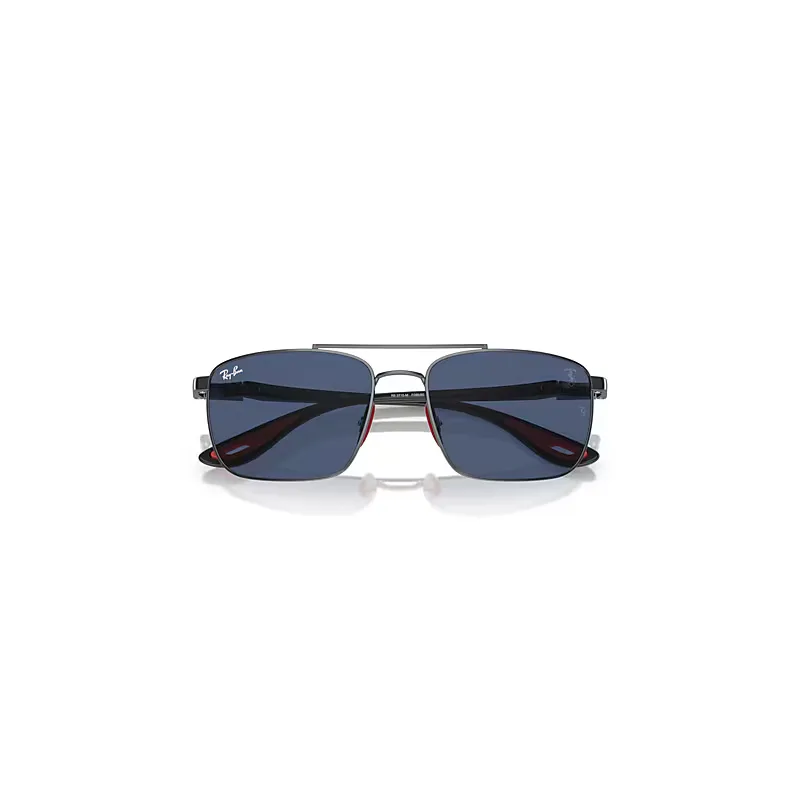 Rb3715m Scuderia Ferrari Collection Sunglasses Grey Frame Blue Lenses by Ray-Ban