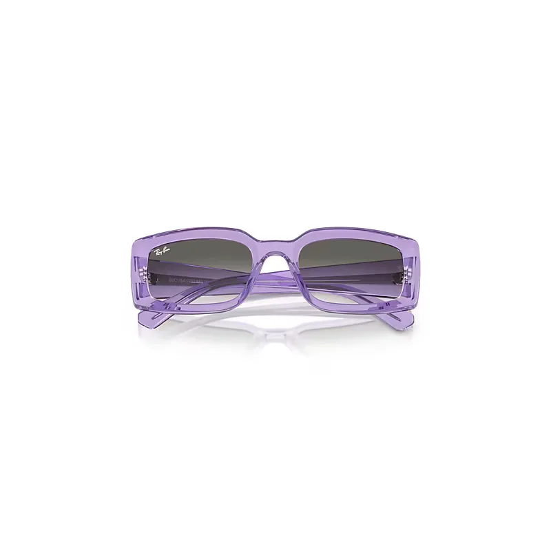 Kiliane Bio-Based Sunglasses Transparent Violet Frame Grey Lenses by Ray-Ban