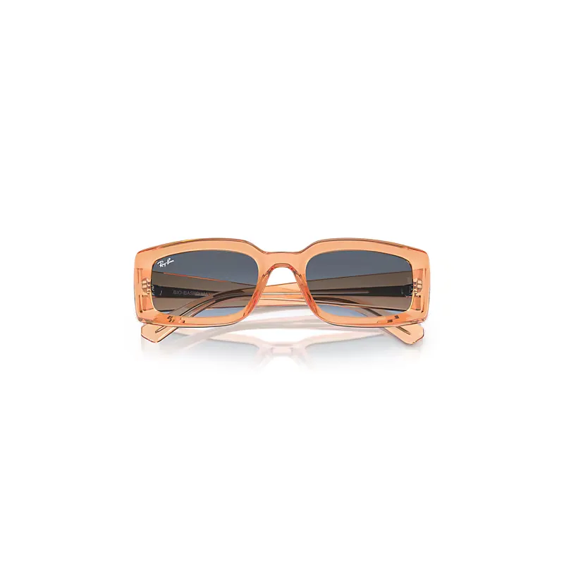 Kiliane Bio-Based Sunglasses Transparent Orange Frame Blue Lenses by Ray-Ban