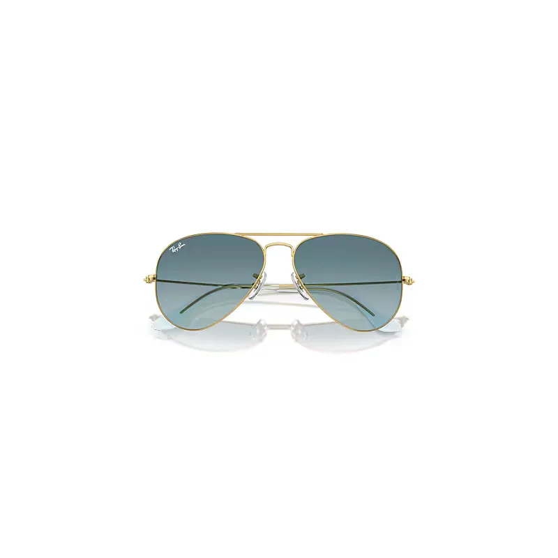 Aviator Gradient Sunglasses Gold Frame Blue Lenses by Ray-Ban