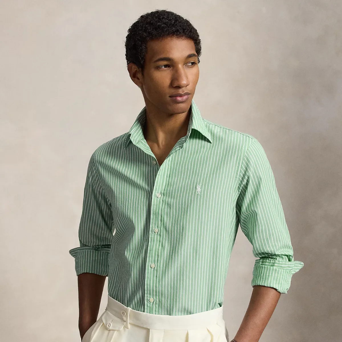 Custom Fit Striped Broadcloth Shirt