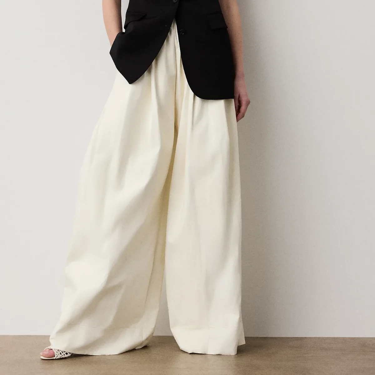Vannesa Lambskin Wide-Leg Trouser by Ralph Lauren Collection