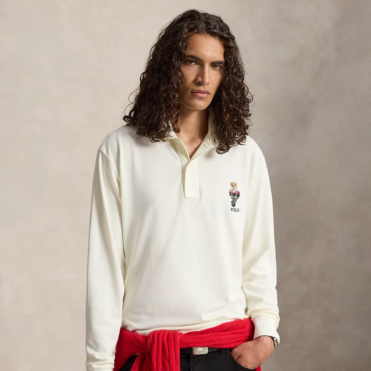 Polo Bear Mesh Polo Shirt by Ralph Lauren Big & Tall