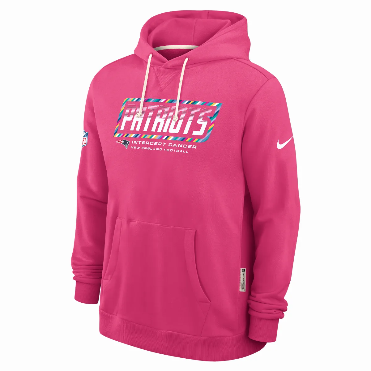 New England Patriots Crucial Catch Sideline Standard Issue Dri-FIT NFL Pullover Hoodie by Nike